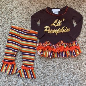 3-6M baby girl 2-piece lil’ pumpkin set